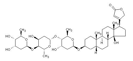 毛地黃毒苷結(jié)構(gòu)式