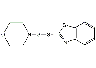 2-(4-嗎啉基二硫代)并噻唑結構式